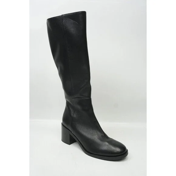 🔥Aquatalia Women's Remo Knee High Leather Boot, Black,